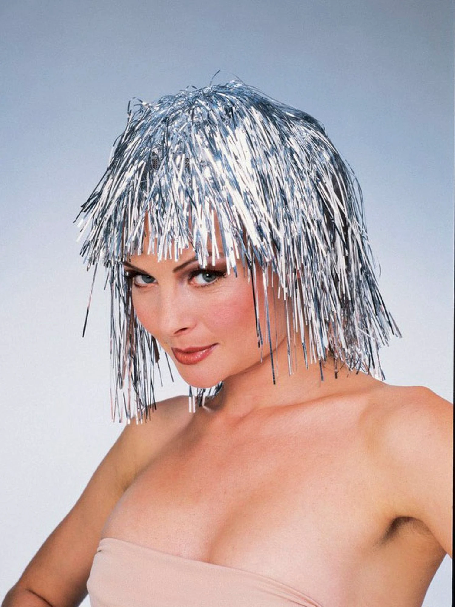 Tinsel Wig - Silver 1 Tinsel Wig - Silver