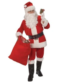Santa Suit Velour Adult Mens Costume