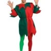 Adult Red And Green Elf Tunic