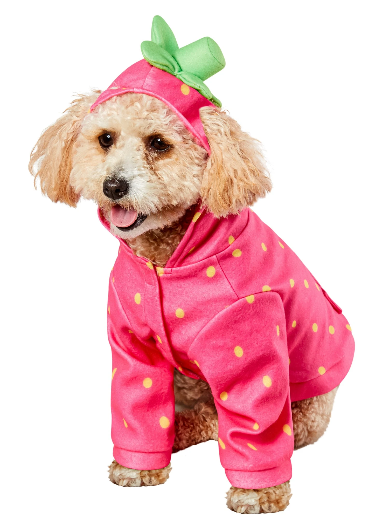 Sweet Strawberry Hoodie Pet Costume 2 Sweet Strawberry Hoodie Pet Costume - Image 2