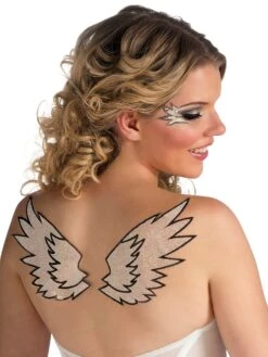 Adult Angel Wings Glitter Tatto Accessory