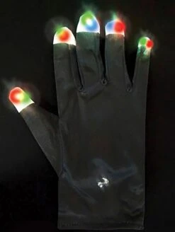 Adult Black Liteup Gloves Accessory