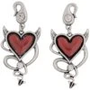 Adult Devil Heart Earrings Accessory