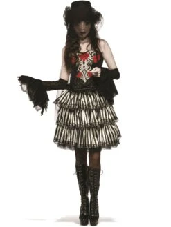 Womens Striped Ruffle Skirt