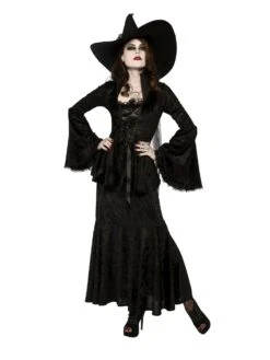 Adult Black Wide Brim Witch Hat