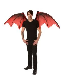 Adult Black And Red Devil Wings