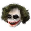 Men's The Dark Knight Joker ¾ Vinyl Mask With Hair