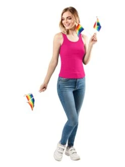 Adult Rainbow Pride Mini Flags - 6 Piece -Costume Supercenter Store r5000211 4
