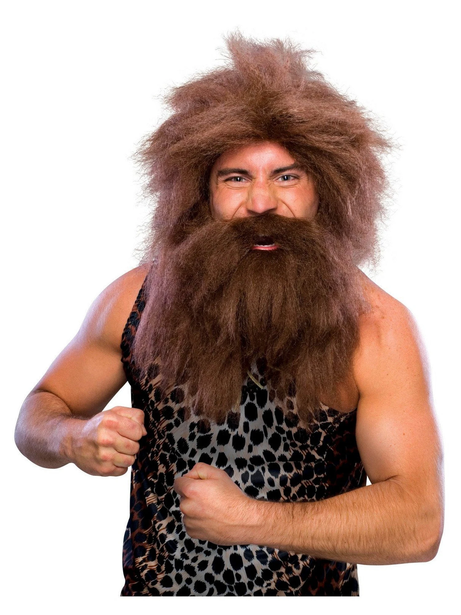 Men's Brown Caveman Wig 1 Men's Brown Caveman Wig