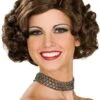 Women's Brown Flapper Wig