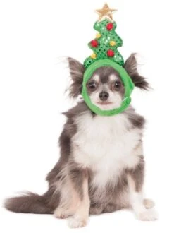 Light Up Christmas Tree Hat Accessory For Pets
