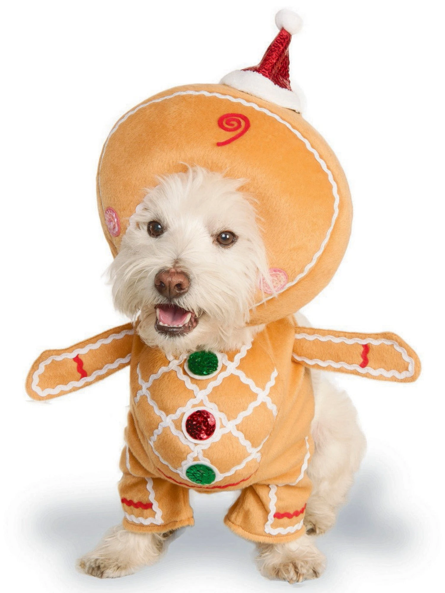Pet Gingerbread Man Costume 1 Pet Gingerbread Man Costume