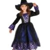 Girls Purple Witch Dot Costume