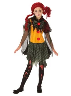 Zombie Clown Girls Costume