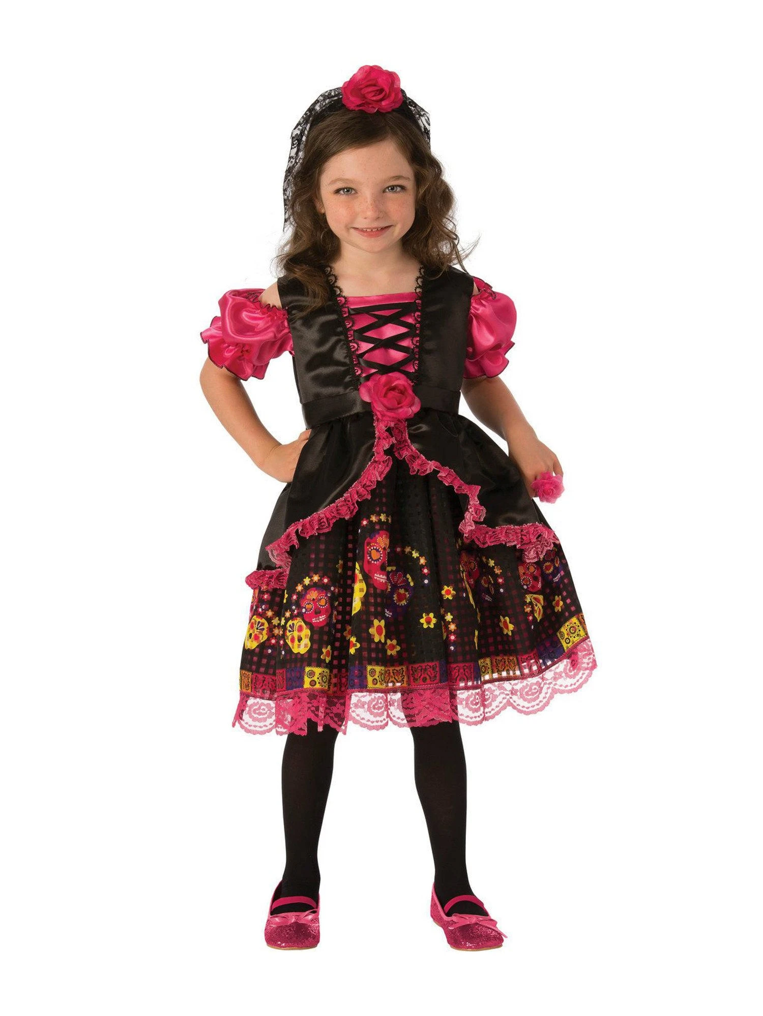 Girls Day Of The Dead Girl Costume 1 Girls Day Of The Dead Girl Costume