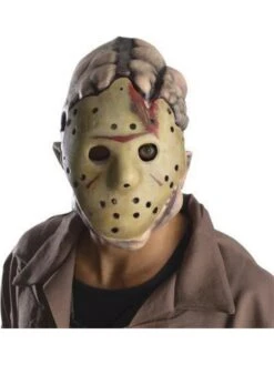 Adult Friday The 13th Jason Overhead Latex Mask And Removable Hockey Mask