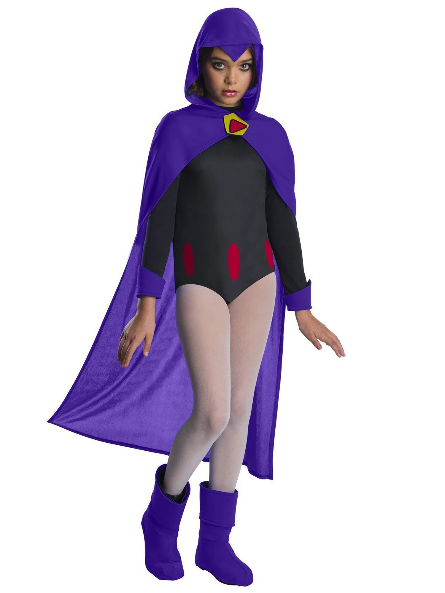 Teen Titans Go Movie Kids Deluxe Raven Costume 1 Teen Titans Go Movie Kids Deluxe Raven Costume