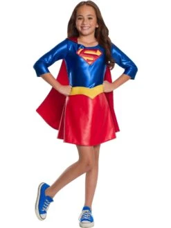 Deluxe Supergirl Superhero Girls Costume For Kids
