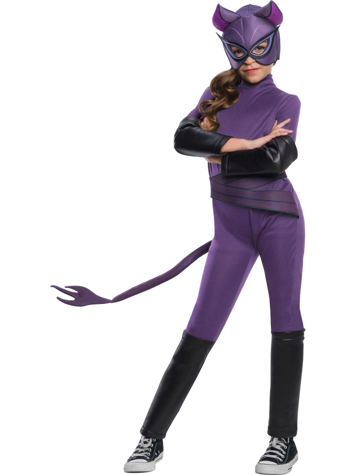Girls' DC Superhero Girls Catwoman Costume - Deluxe 1 Girls' DC Superhero Girls Catwoman Costume - Deluxe