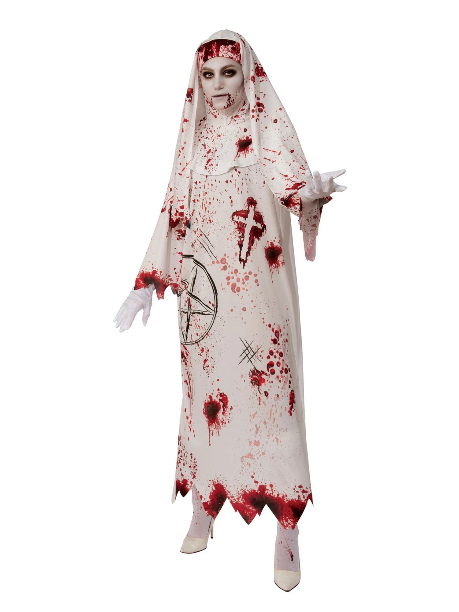 Women's Bloody Nun Costume 1 Women's Bloody Nun Costume