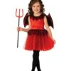 Girls' Red Sequin Devil Costume