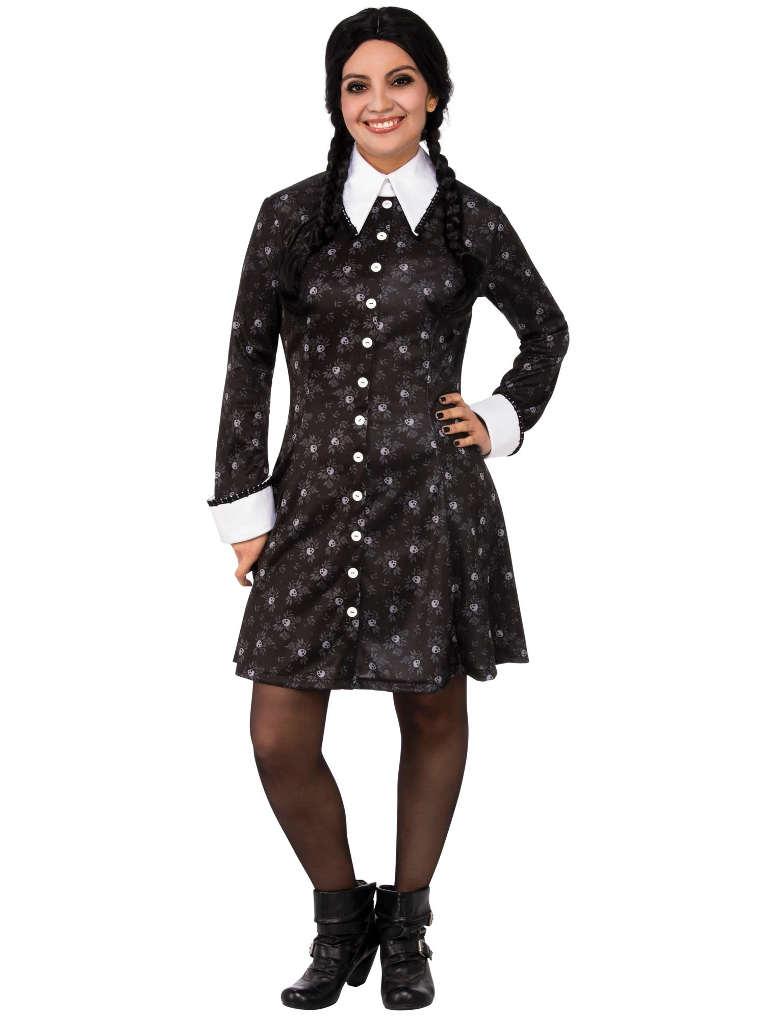 Women's The Addams Family Wednesday Addams Dress 1 Women's The Addams Family Wednesday Addams Dress