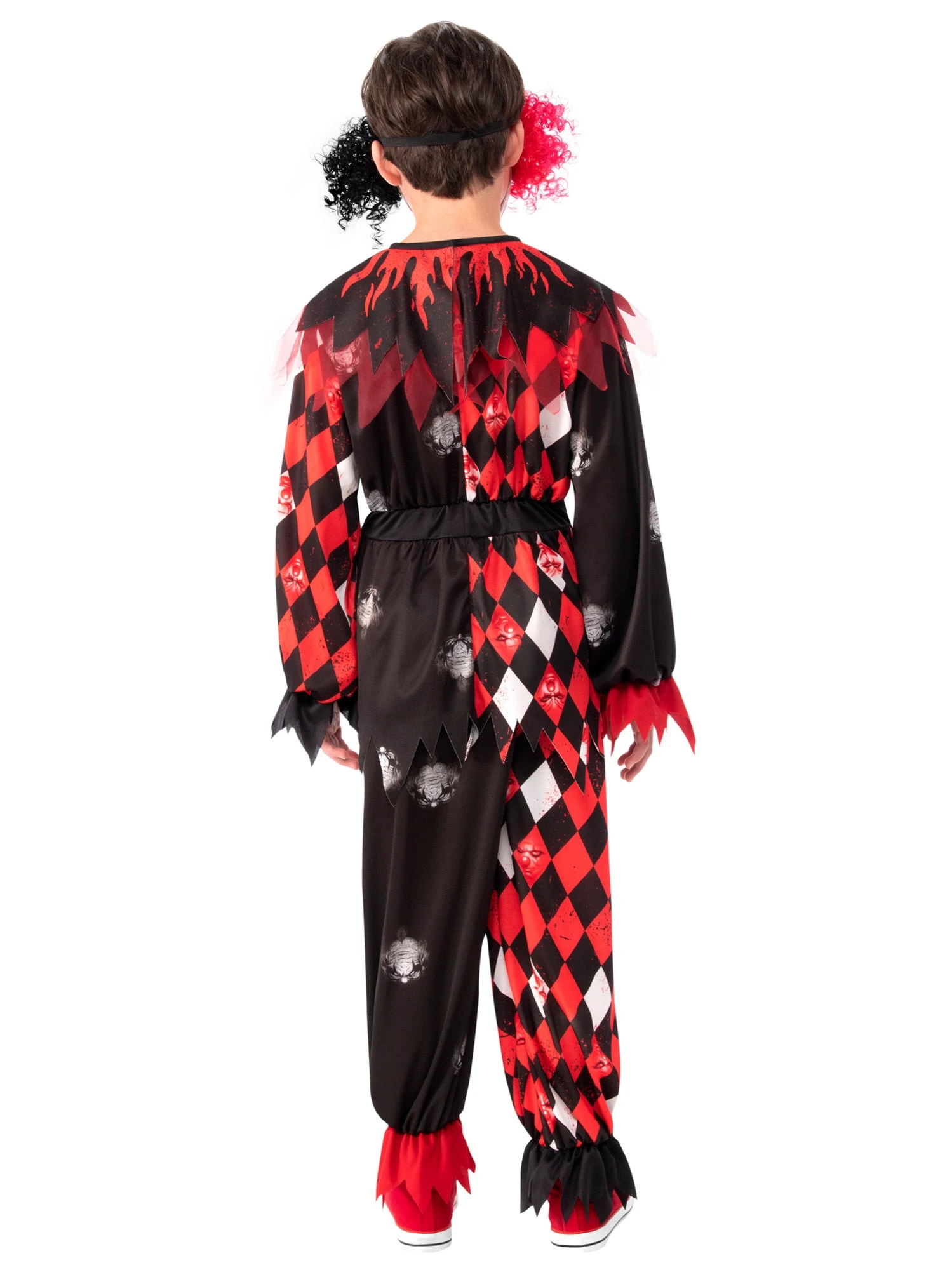 Boys' Red And Black Scary Clown Costume 2 Boys' Red And Black Scary Clown Costume - Image 2