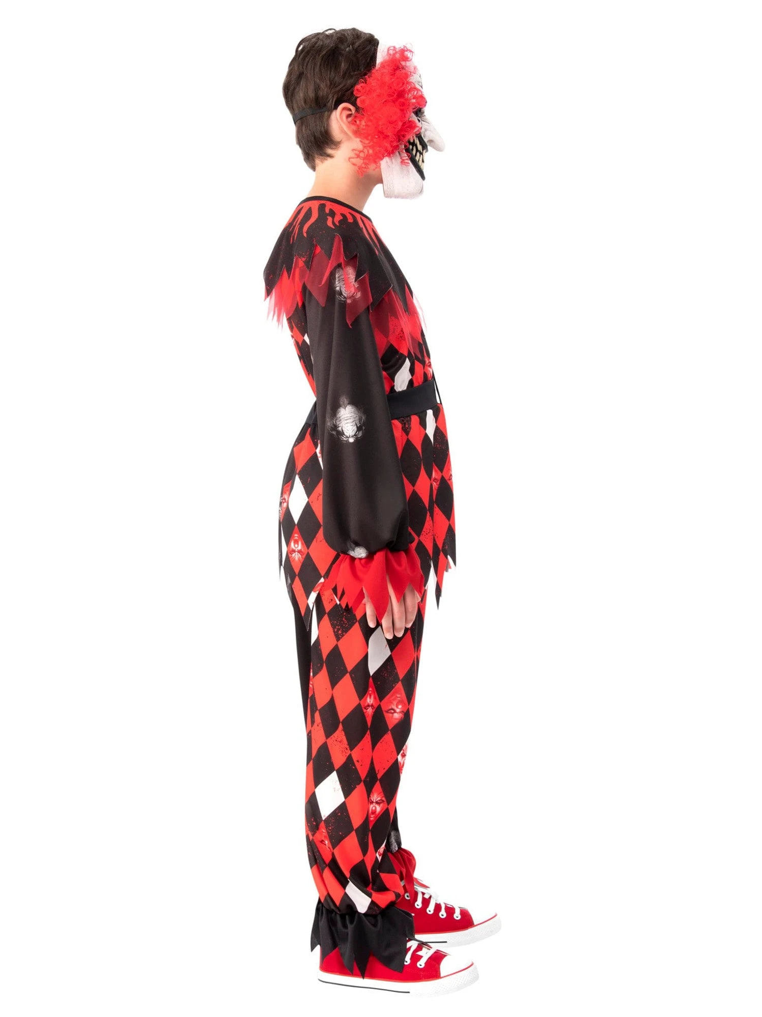 Boys' Red And Black Scary Clown Costume 3 Boys' Red And Black Scary Clown Costume - Image 3
