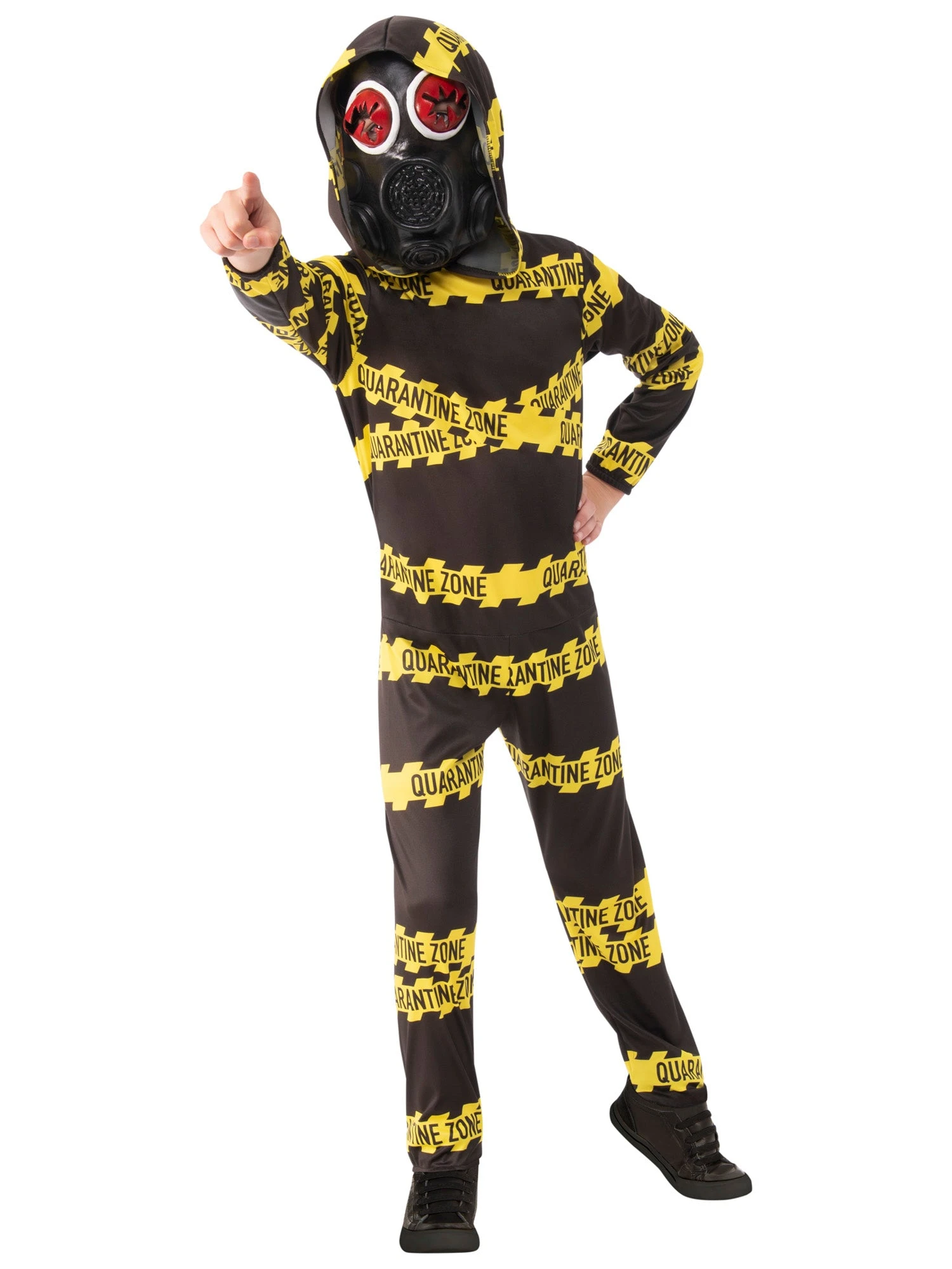 Boys' Masked Biohazard Quarantine Caution Costume 4 Boys' Masked Biohazard Quarantine Caution Costume - Image 4