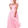Women's Coming To America Lisa McDowell Wedding Dress Costume