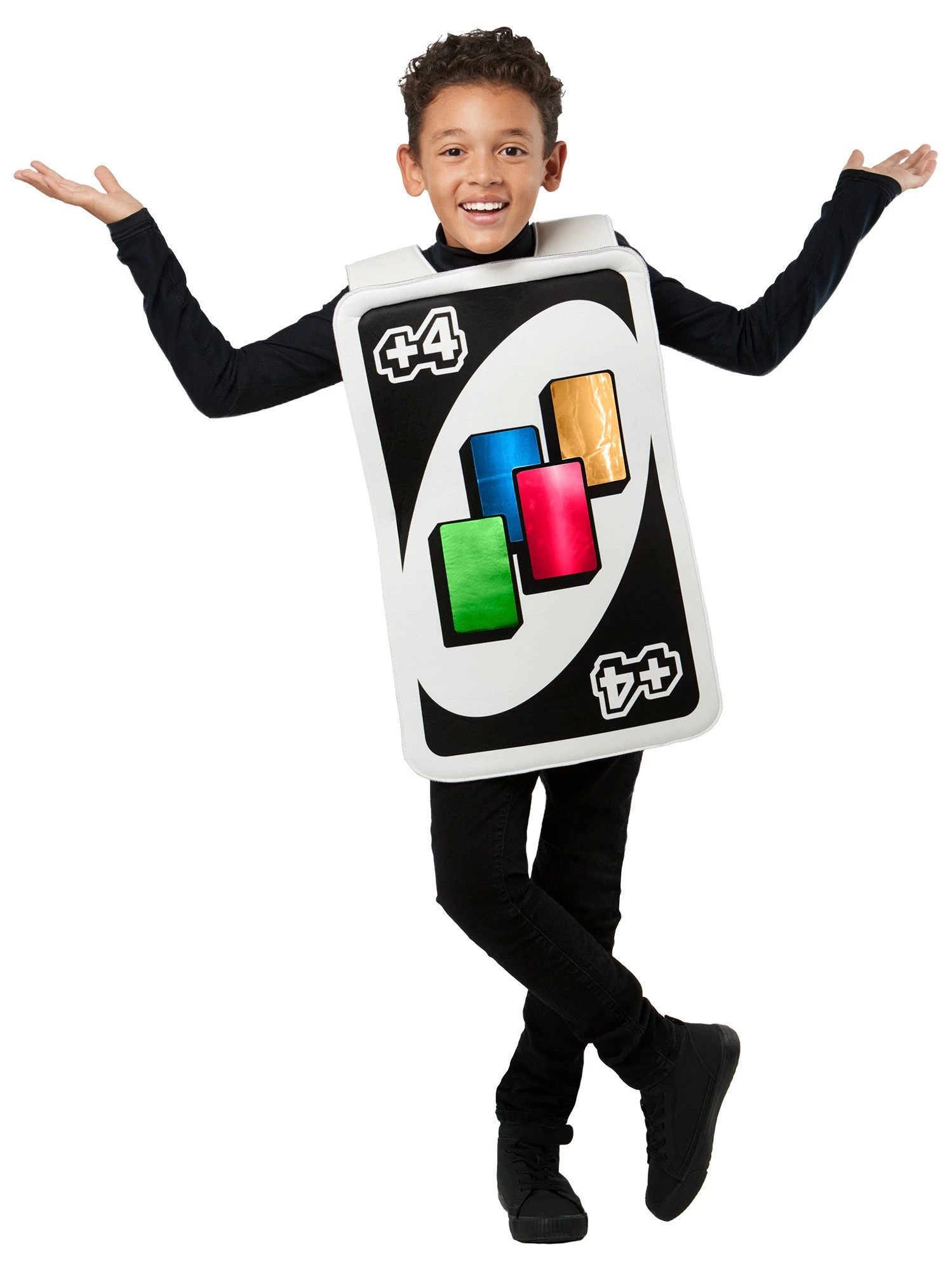Kids' Mattel Uno Draw Four Card Costume 1 Kids' Mattel Uno Draw Four Card Costume