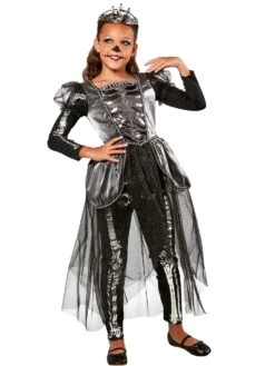 Girls' Skeleton Princess Costume