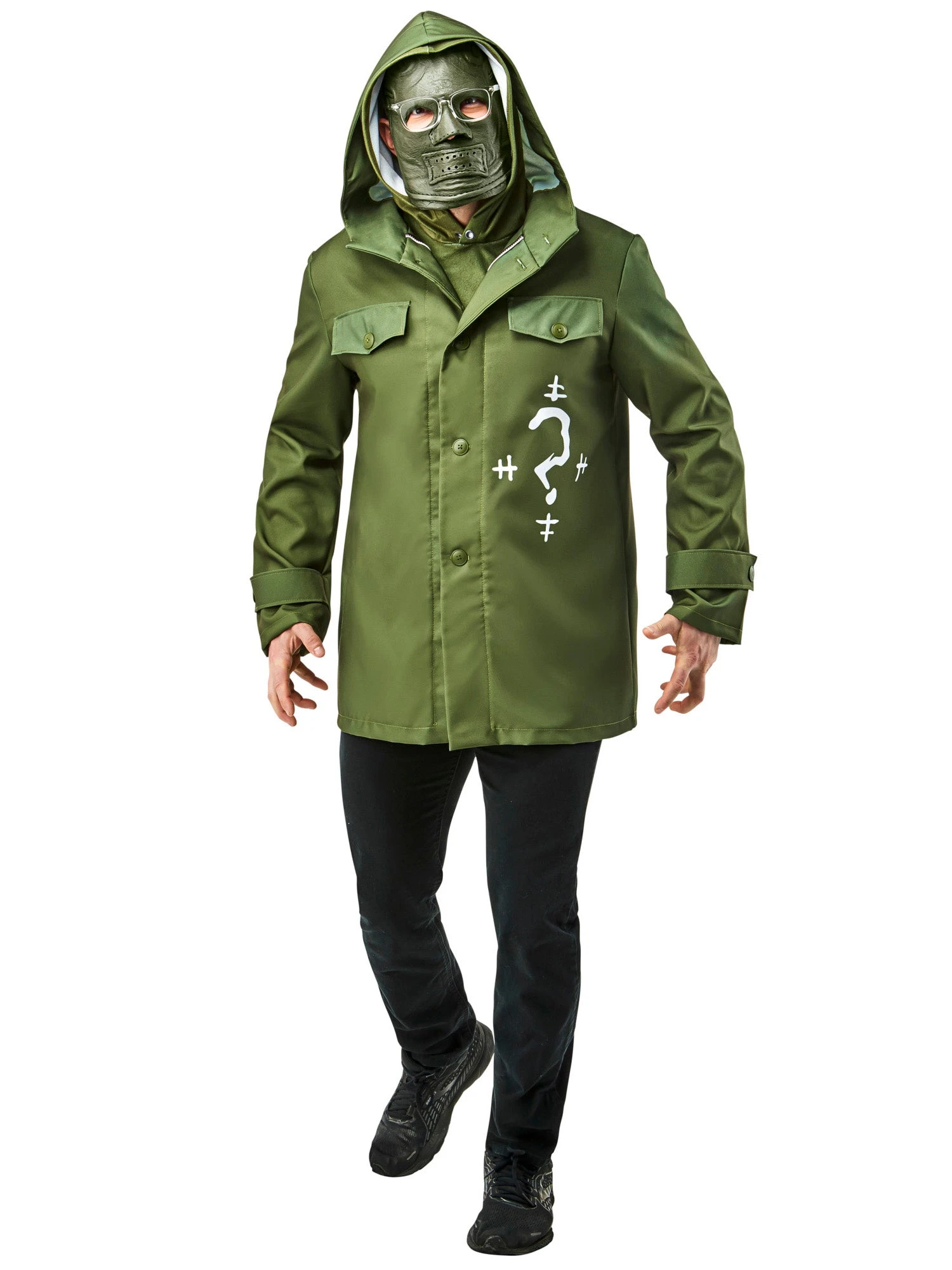 Men's The Batman Riddler Costume Top And Mask Set - Deluxe 1 Men's The Batman Riddler Costume Top And Mask Set - Deluxe