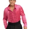 Men's Pink Velvet Disco Shirt