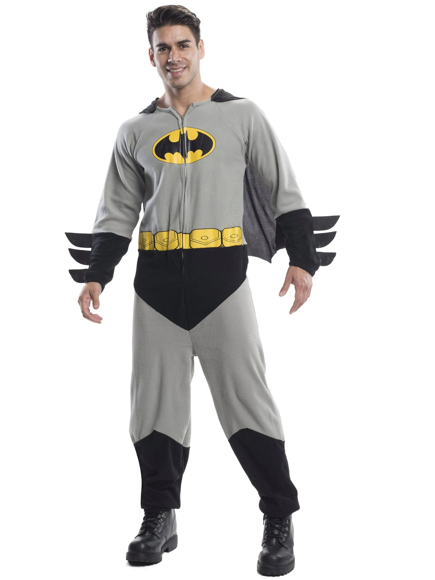 Men's Justice League Batman Zipsters Costume 1 Men's Justice League Batman Zipsters Costume