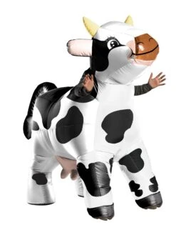 Adult Moo Moo The Grazing Inflatable Cow Costume