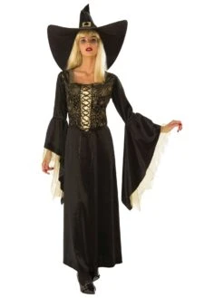 Golden Web Witch Costume For Women
