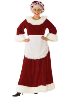 Womens Curvy Premium Traditional Mrs. Claus Costume