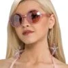 Adult Pink Star Glasses Accessory