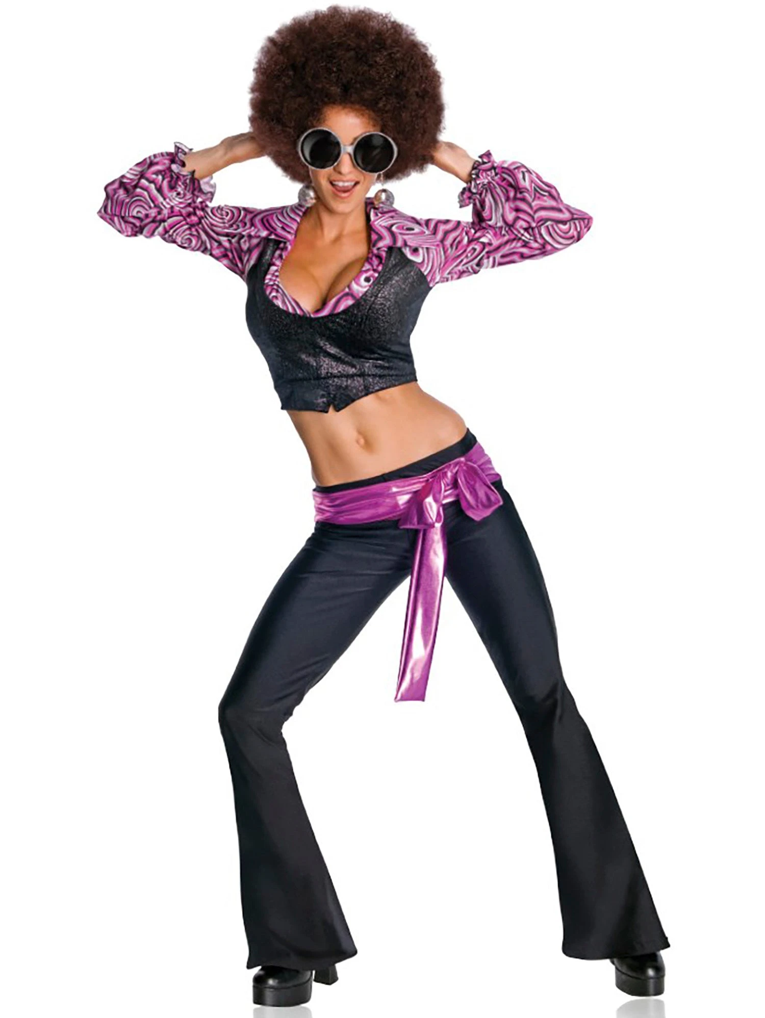 Women's Sexy Disco Inferno Costume 1 Women's Sexy Disco Inferno Costume