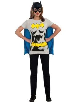 DC Comics Women's Batgirl Shirt, Mask And Cape