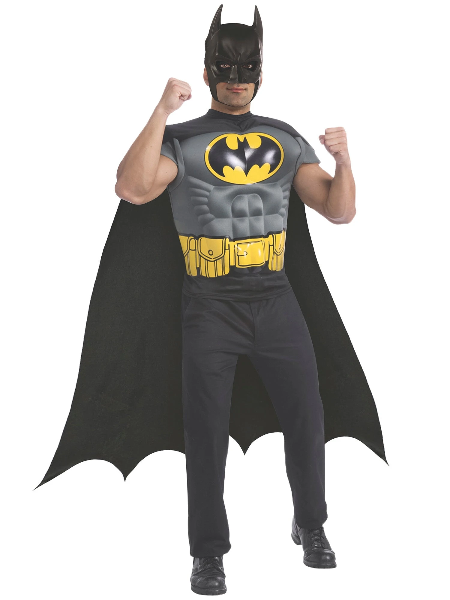 Mens Batman Adult Muscle Chest Top Costume 1 Mens Batman Adult Muscle Chest Top Costume