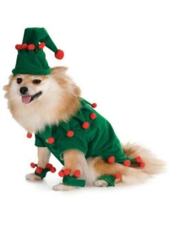Red And Green Elf Pet Costume
