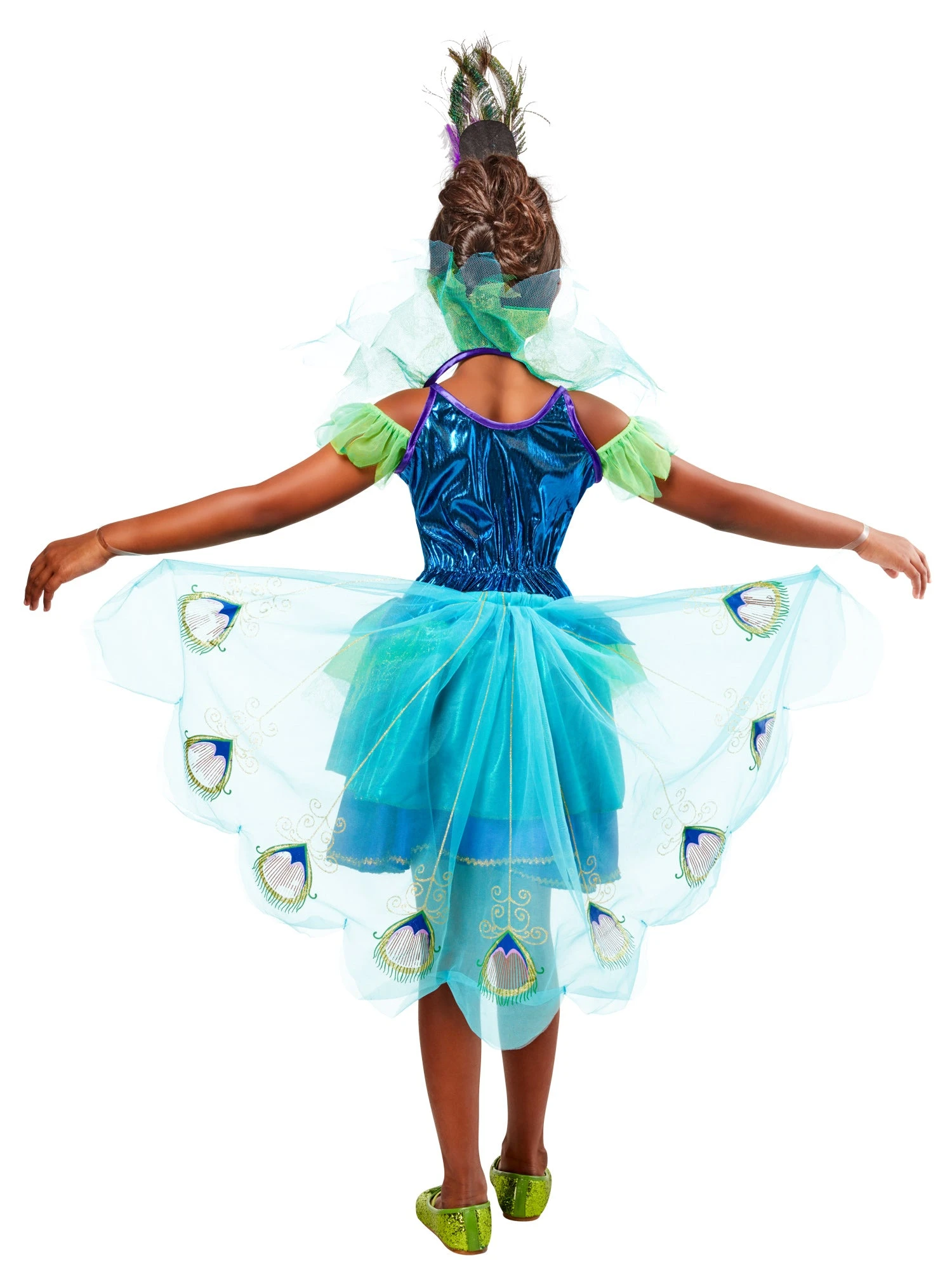 Girls Peacock Costume 3 Girls Peacock Costume - Image 3