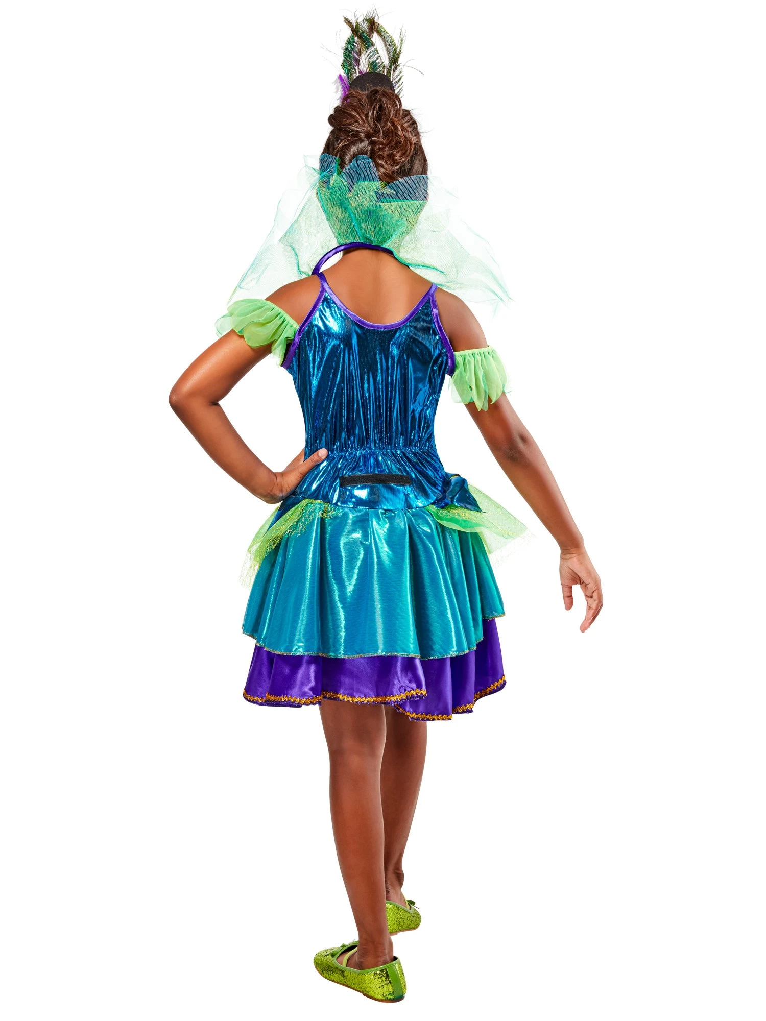 Girls Peacock Costume 4 Girls Peacock Costume - Image 4