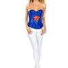 Womens Supergirl Sequin Corset Costume