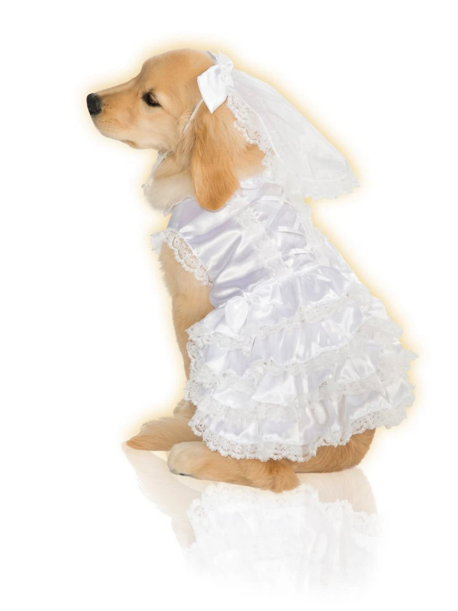 Pet Dog Veil & Dress Bride Costume 1 Pet Dog Veil & Dress Bride Costume