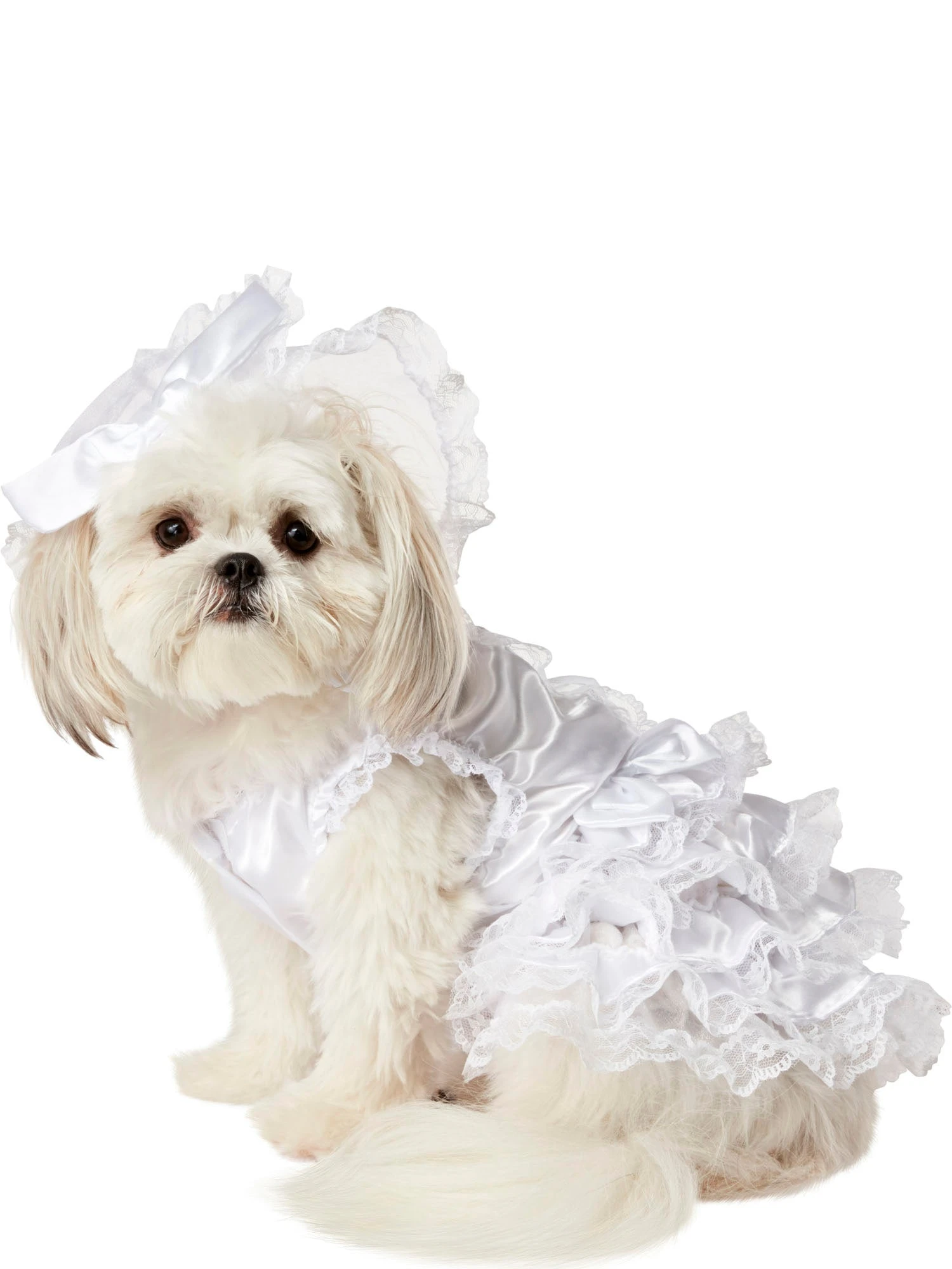 Pet Dog Veil & Dress Bride Costume 2 Pet Dog Veil & Dress Bride Costume - Image 2