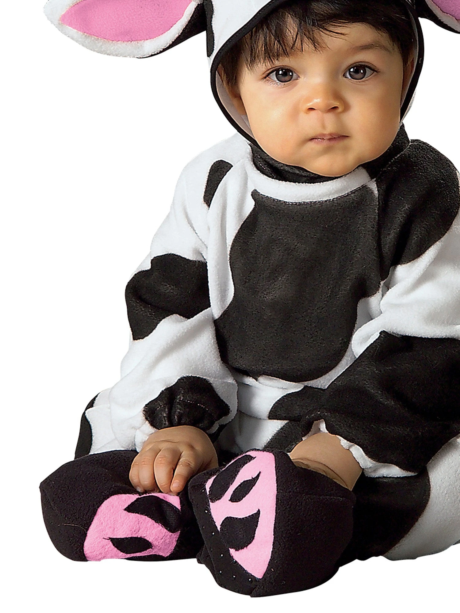 Black And White Cozy Cow Costume For Babies 3 Black And White Cozy Cow Costume For Babies - Image 3