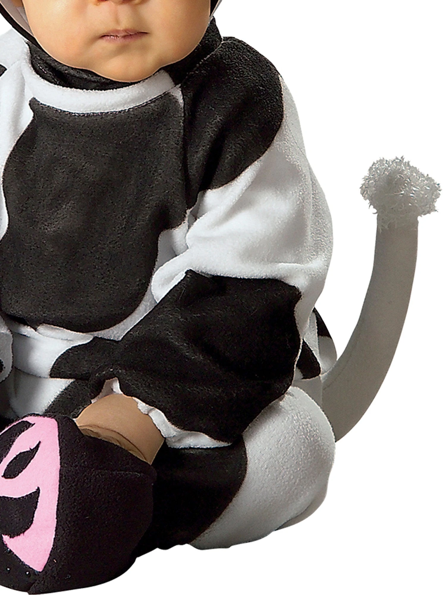 Black And White Cozy Cow Costume For Babies 4 Black And White Cozy Cow Costume For Babies - Image 4